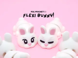 Cute Flexi Bunny with Keychain - No Supports