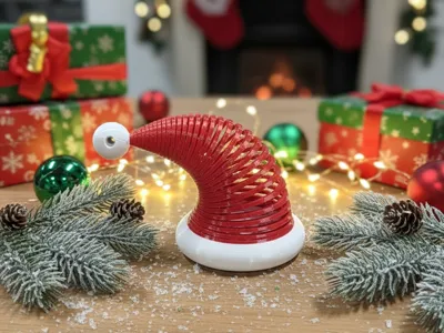 Slinky Santa Claus hat