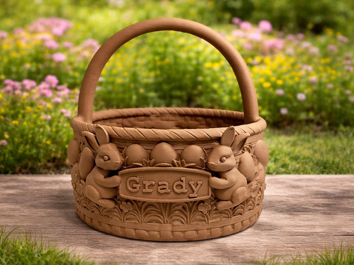 Miniatura 2 do modelo 3D Heirloom Quality Customizable Easter Basket NICE!