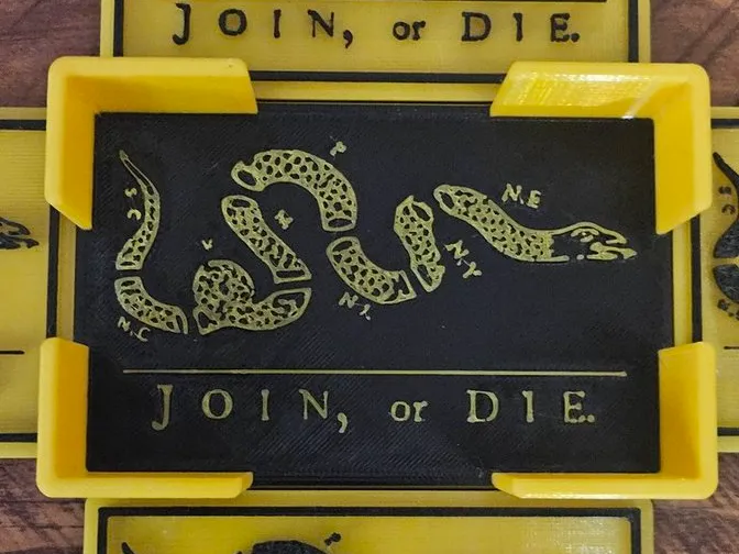 Join or Die Coaster Holder