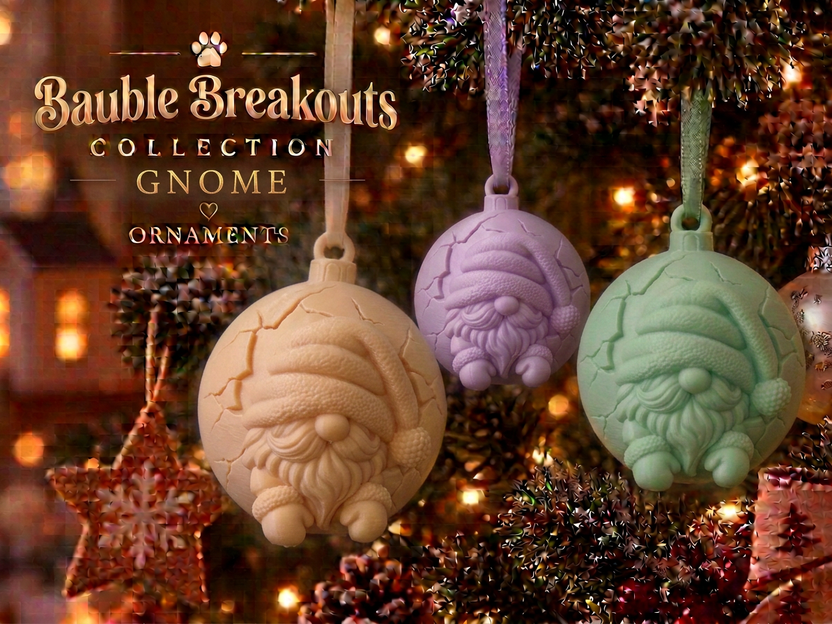Gnome Bauble Breakouts Ornament 3D model