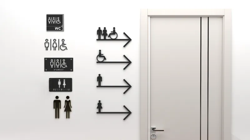 Bathroom Sign. Colección Carteles para el WC.
