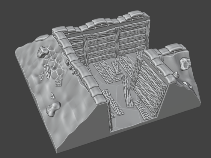 Modular trenches system: Corners and T-cross