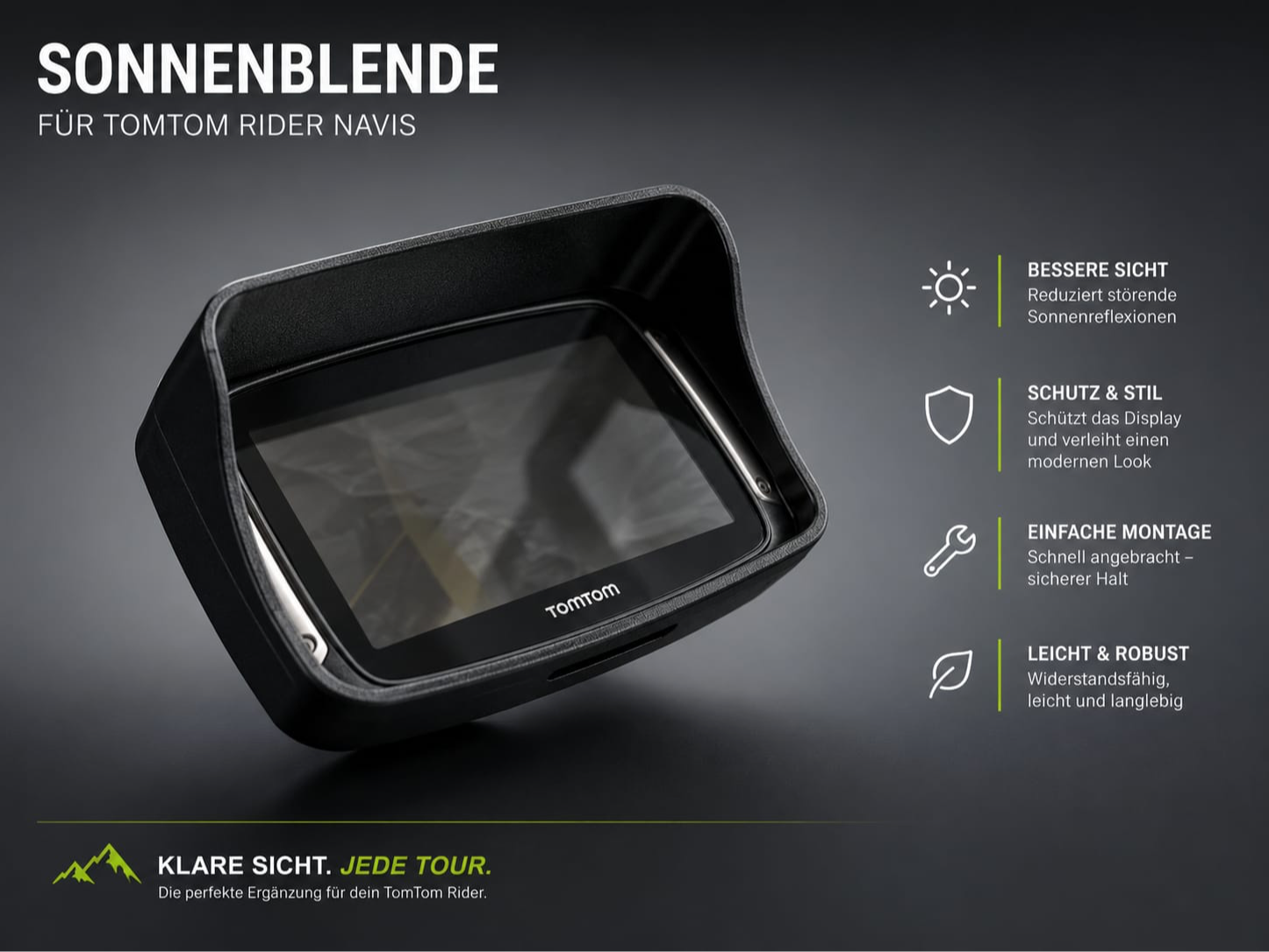 TomTom Rider Sonnenblende 4xx 5xx