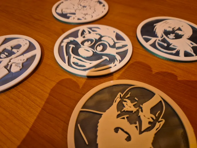 Iconic figures in gaming Coaster