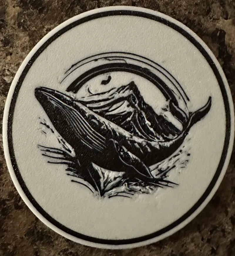 Whale Coaster -Customizable