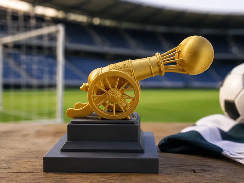 Fußball-Trophäe Torjäger Kanone