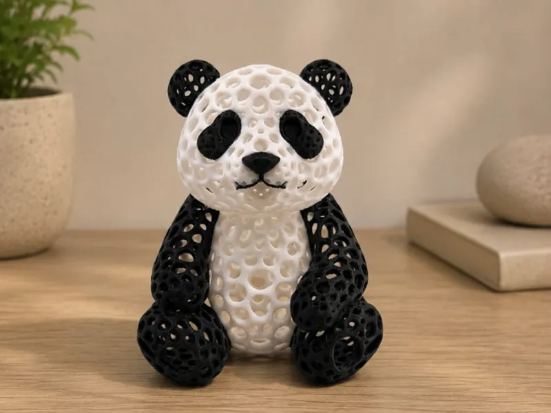 Cute Voronoi Panda Bear