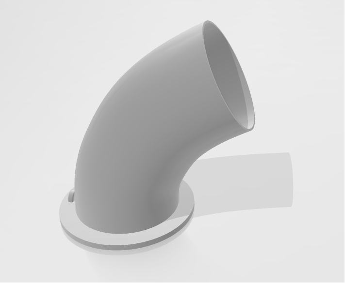 Miniatura 4 do modelo 3D 3D打印机纱窗外排套件-适合40、50、60、80mm内径排风管