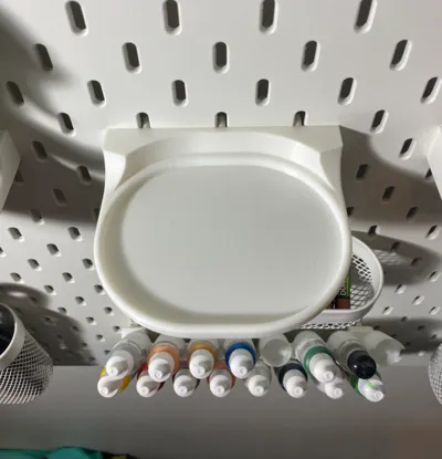 Ikea pegboard 11cm wide round plate shelf