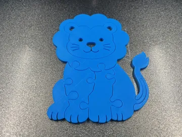 Modelo para impresión 3D: 3D Löwenpuzzle für Kinder im Holz-Stil — vista de referencia 3