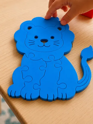 Modelo para impresión 3D: 3D Löwenpuzzle für Kinder im Holz-Stil — vista de referencia 2