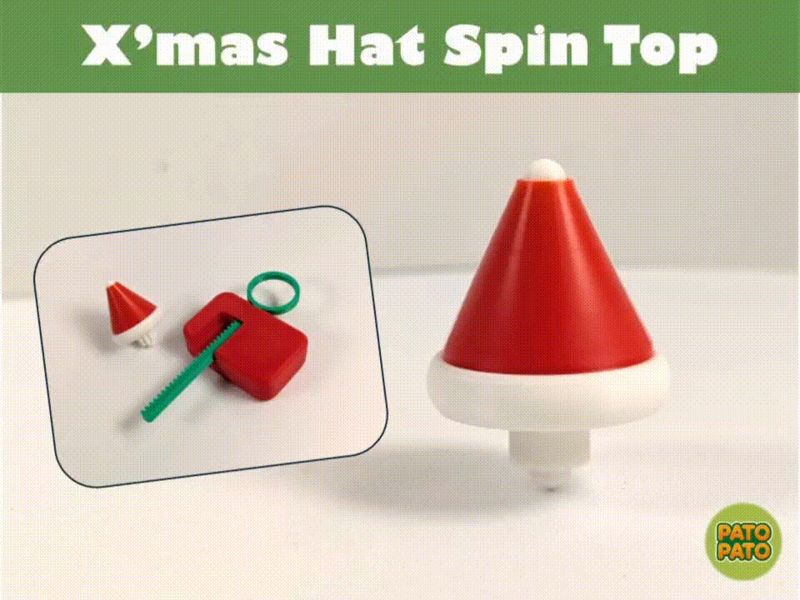 X'mas hat spin top