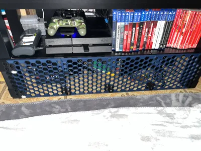 Honeycomb Storage Wall for Ikea Lack TV Bench