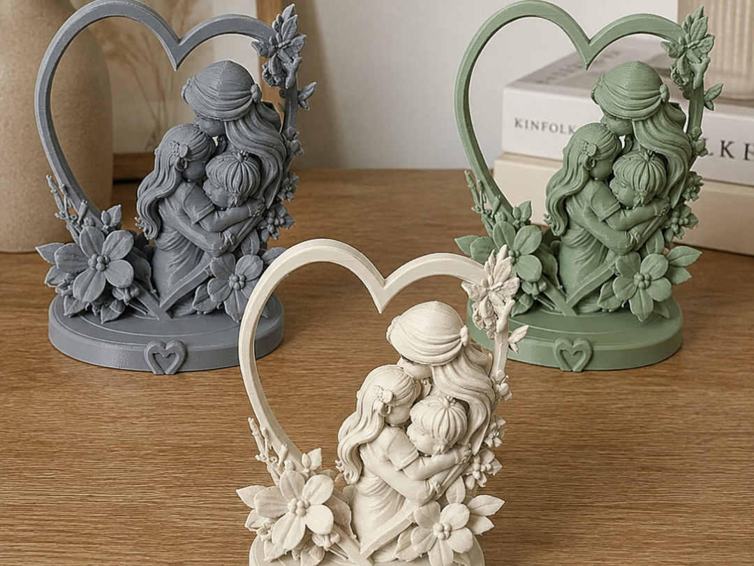 Heartfelt Family Hug – 3D Printed Sculpture