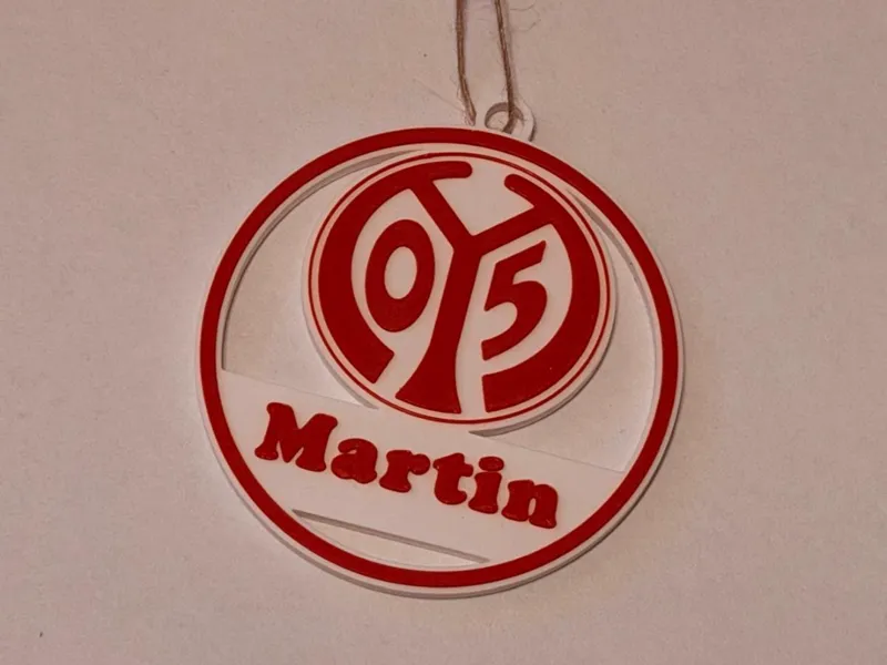 Weihnachtskugel 1. FSV Mainz 05 (Name bearbeitbar)