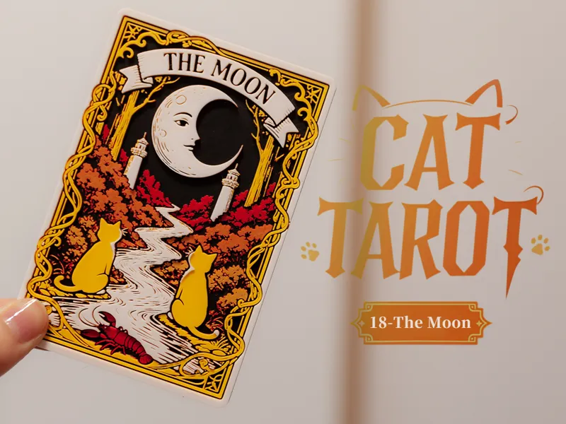 Cat tarot-18-The Moon