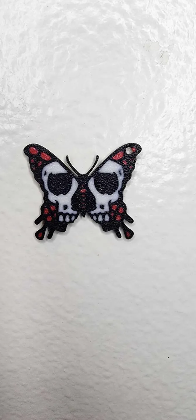 Butterfly Skull Earrings view 2