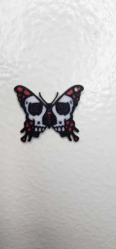 Butterfly Skull Earrings view 2