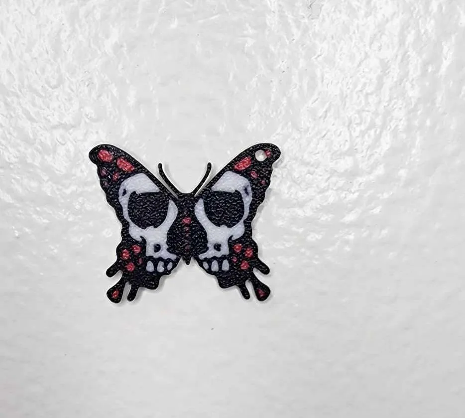 Butterfly Skull Earrings view 3