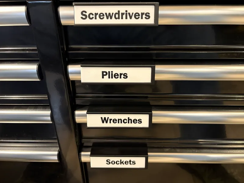 Husky Toolbox Drawer Swappable Slide-in Labels