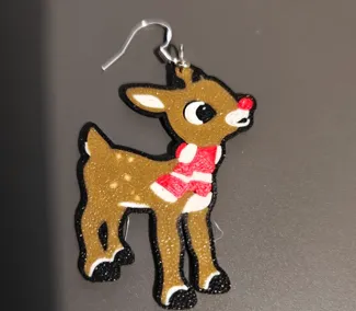Pendiente Rudolph Navideño
