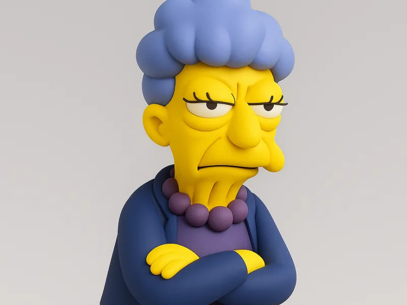 Agnes Skinner - Figura Estilo Simpsons