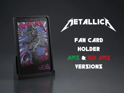 Metallica Fan Card Holder Display AMS and NO AMS