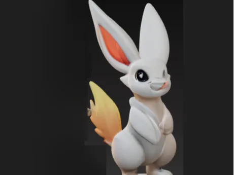 Fantastic Flame Rabbit Figurine by Neoflix3d - MakerWorld