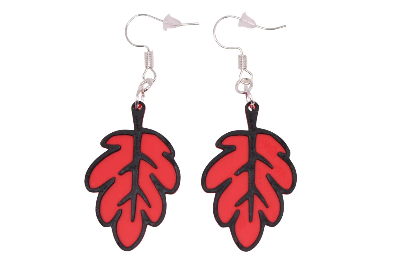 Halloween Earrings pt 20 - Leafs view 3