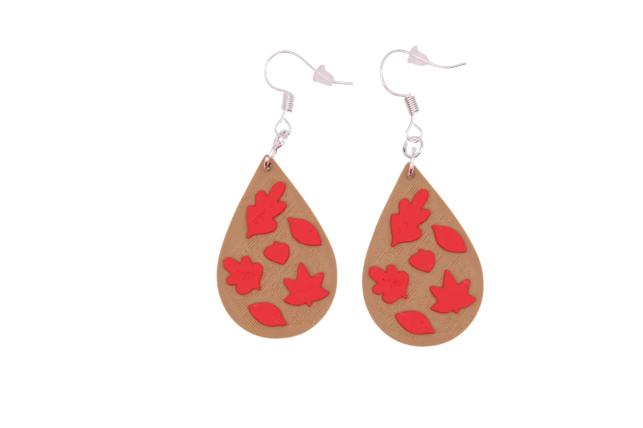 Halloween Earrings pt 20 - Leafs view 2