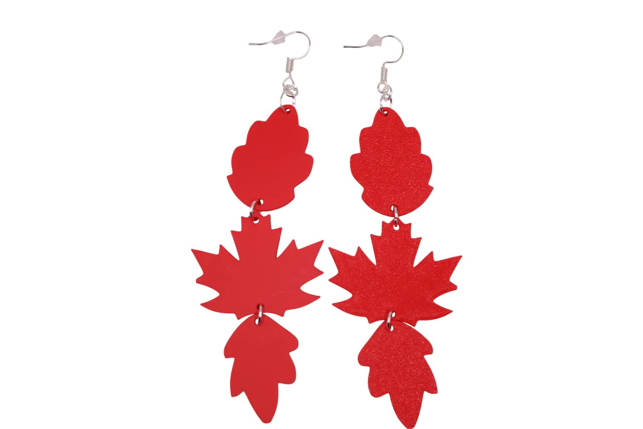 Halloween Earrings pt 20 - Leafs view 4