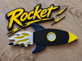 Rakete Schlüsselaufhänger