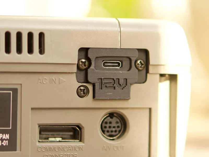USB-C power port mount for Sega Saturn VA0