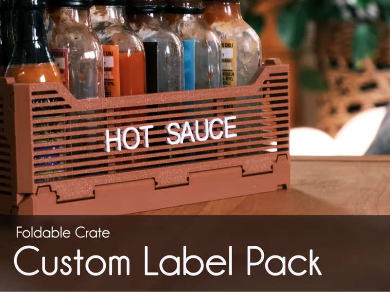 Foldable Crate : Custom Label Pack