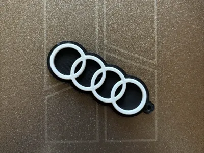AUDI Keychain - colored with background