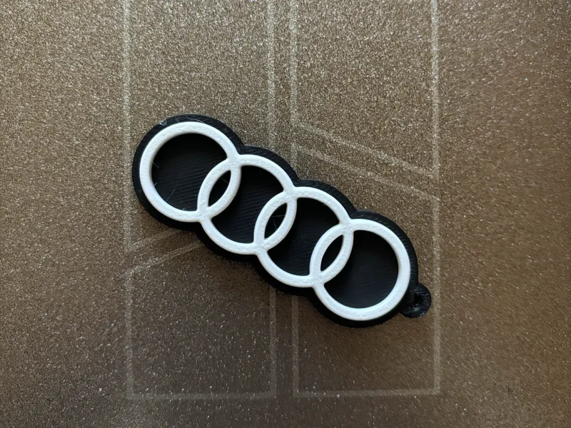 AUDI Keychain - colored with background