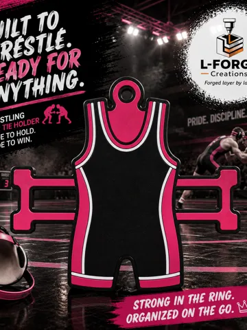 Accesorio para sujetar ligas de cabello: Wrestling Singlet Hair Tie Holder Keychain — vista de referencia 2