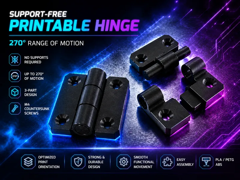 Support-Free Printable Hinge