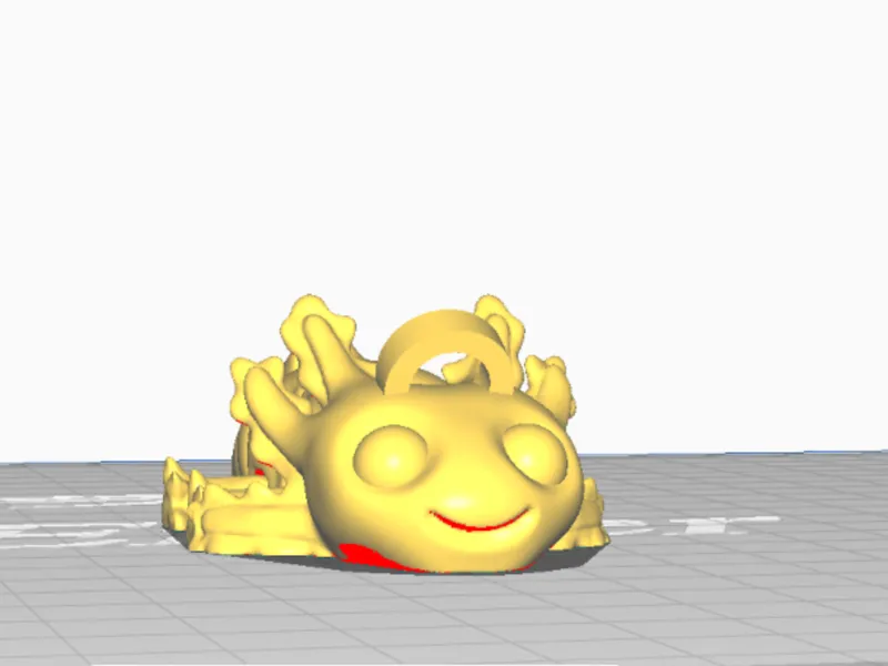 Articulated axolotl keychain