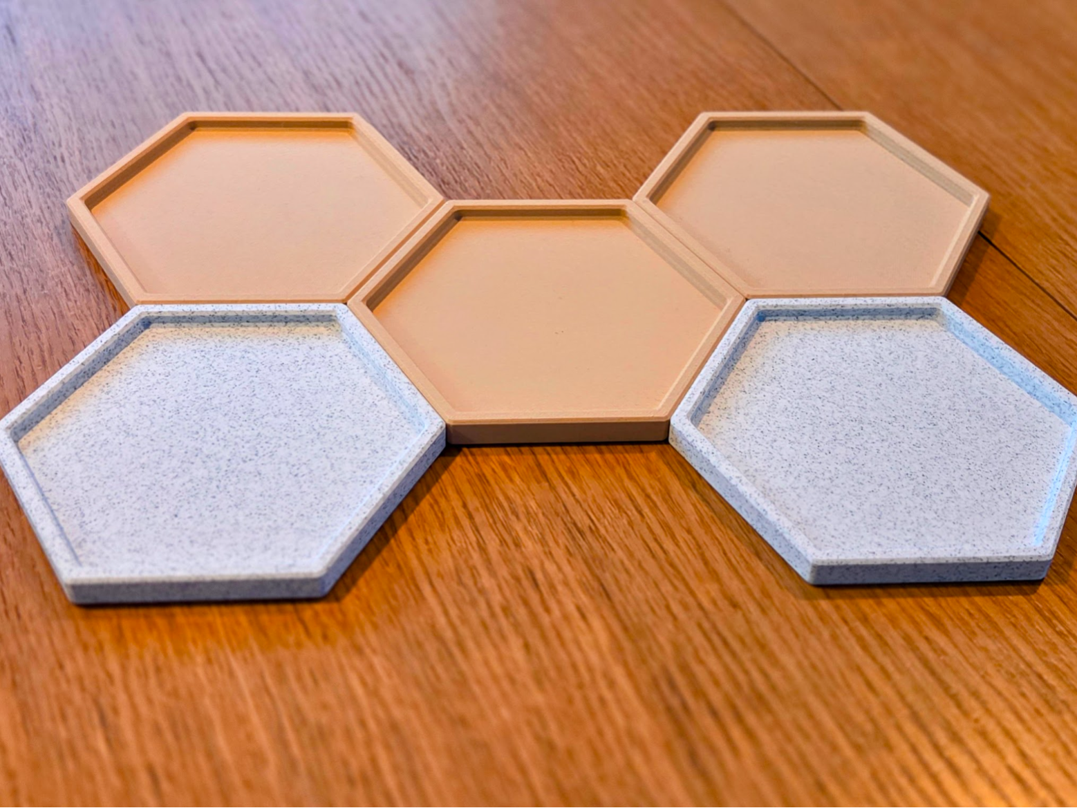 Magnetic Modular Hex Coasters
