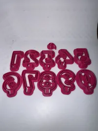 Set d'emporte-pièces chiffres bougie d'anniversaire (pâte polymère) — photo 3