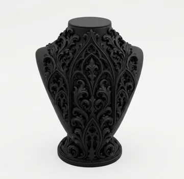 Dije o accesorio de collar: Goth Baroque Necklace Display Bust — vista de referencia 4