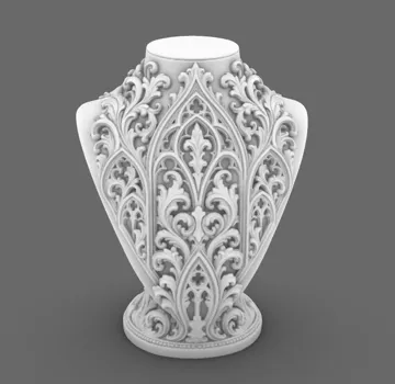 Dije o accesorio de collar: Goth Baroque Necklace Display Bust — vista de referencia 5