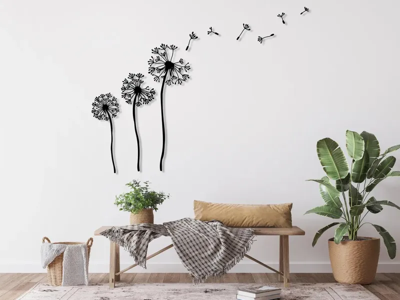 Dandelion in the wind wall art