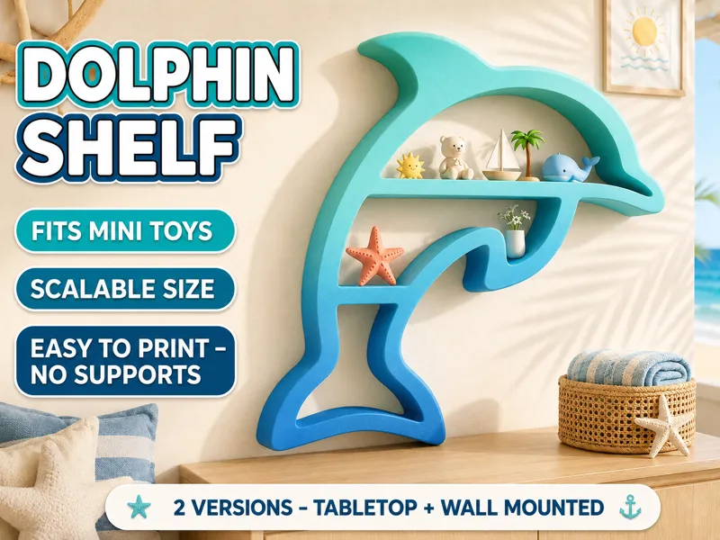 Dolphin Shelf – Wall & Tabletop 