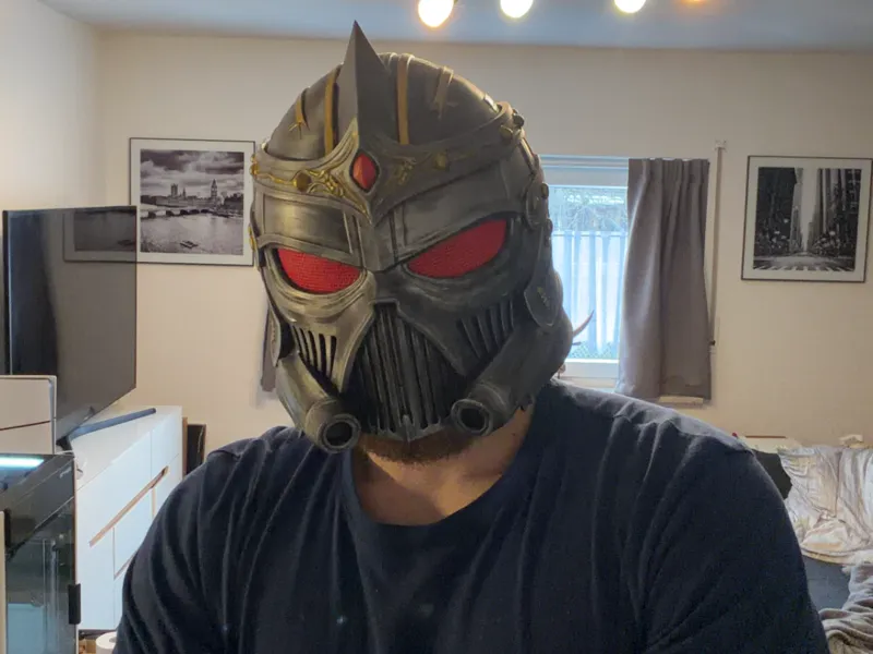 Wearable Battle Helm – Futuristic Armor Helmet