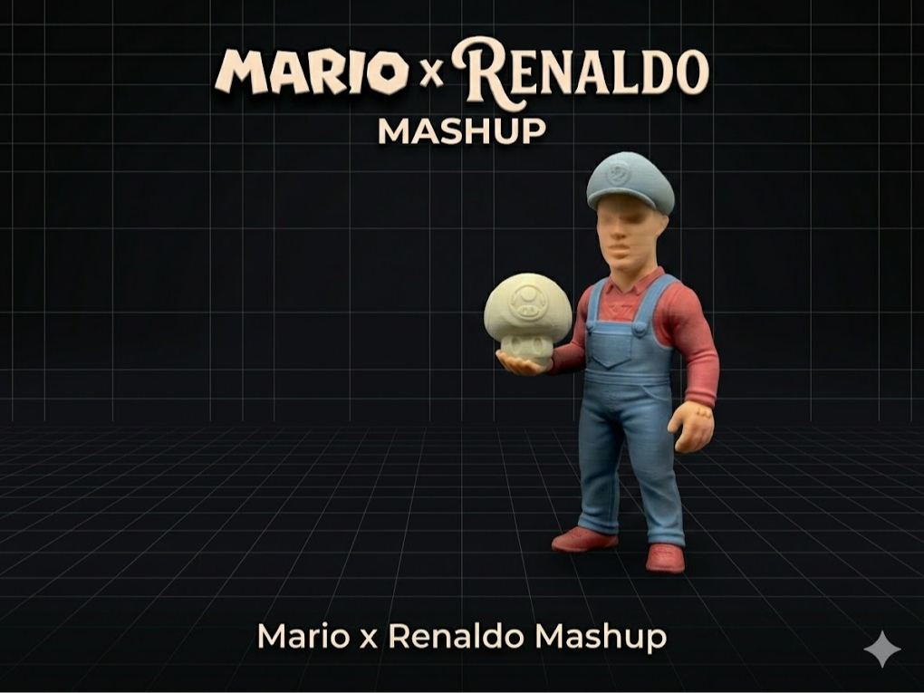 HE SCORES.  (Mario x Ronaldo Mashup ) Single Color