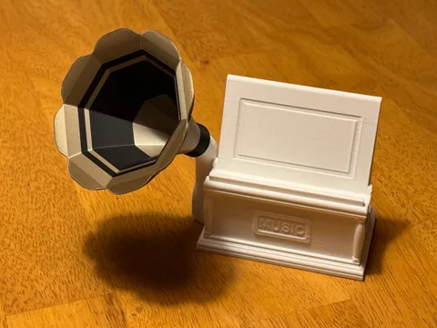 phonograph phone stand / amplifier view 4