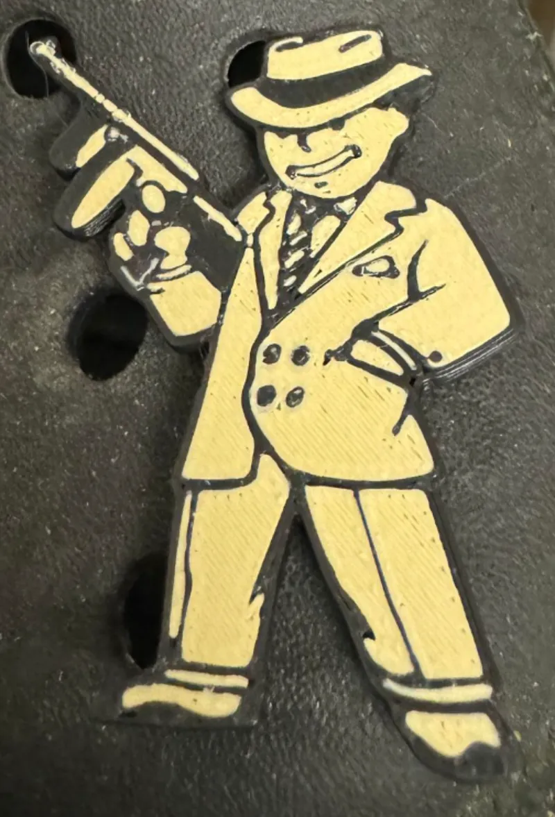 Fallout Vault Boy w/ Tommy Gun Jibbet